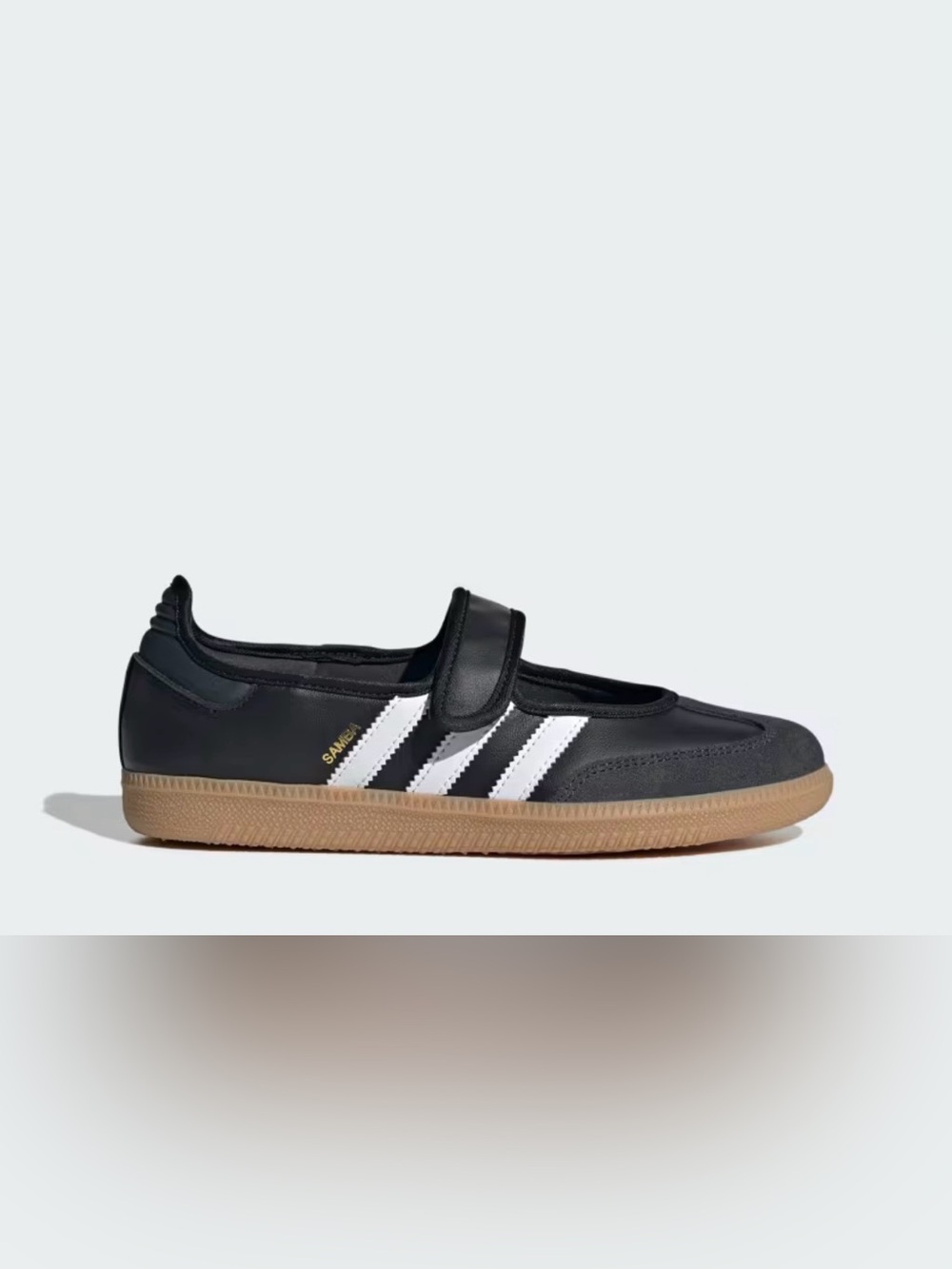 adidas Black White Gum Samba Mary Jane Flats